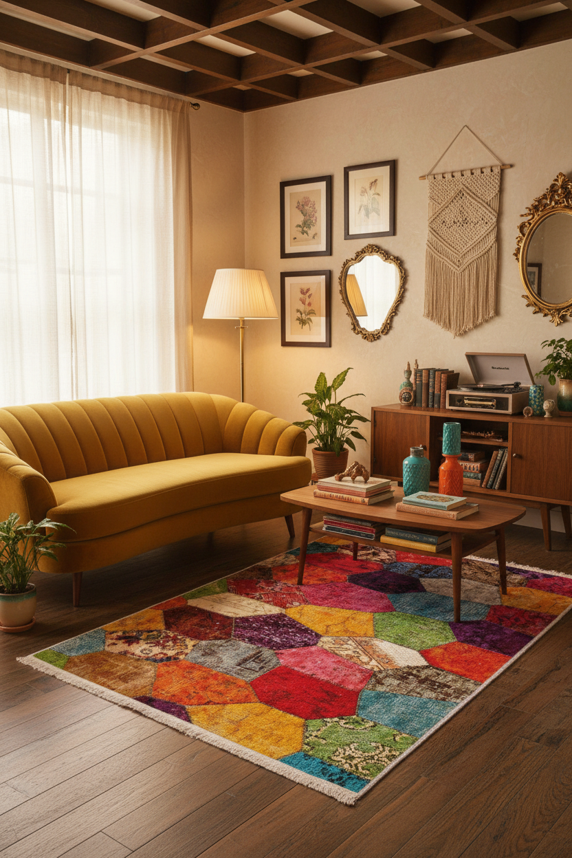 Vintage Kilim Tarzı Büyük Boy Halı | K-183
