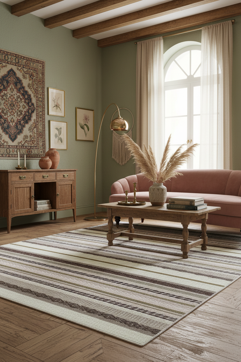 Kuzey Avrupa Esinli Minimalist Halı | FM-2421