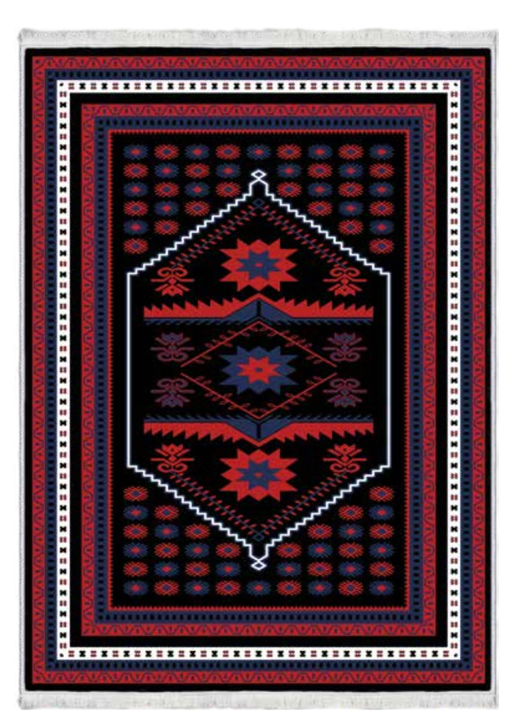 Soluk Tonlu Vintage Desenli Halı | FM-2357