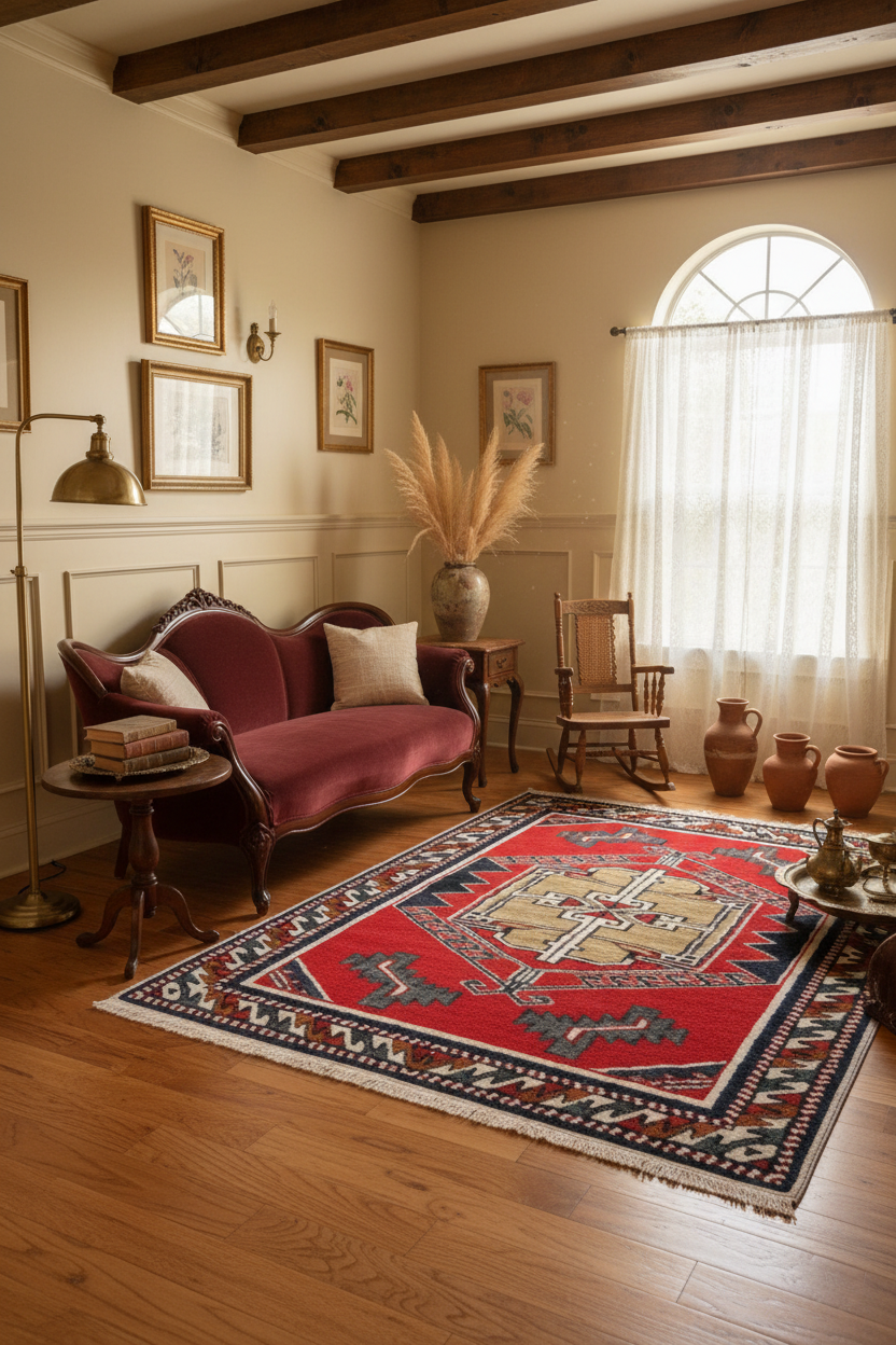 Antika Görünümlü Tribal Vintage Halı | FM-2433