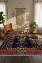 Açık Renkli Vintage Motifli Halı | FM-2487