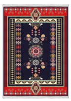 Açık Renkli Vintage Motifli Halı | FM-2487