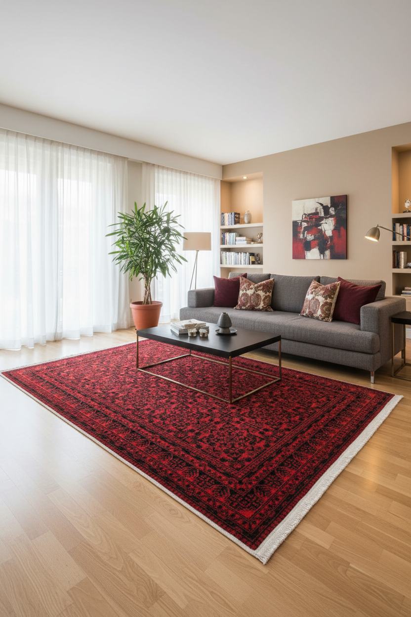 Etnik Desenli Salon Halısı | FM-2432