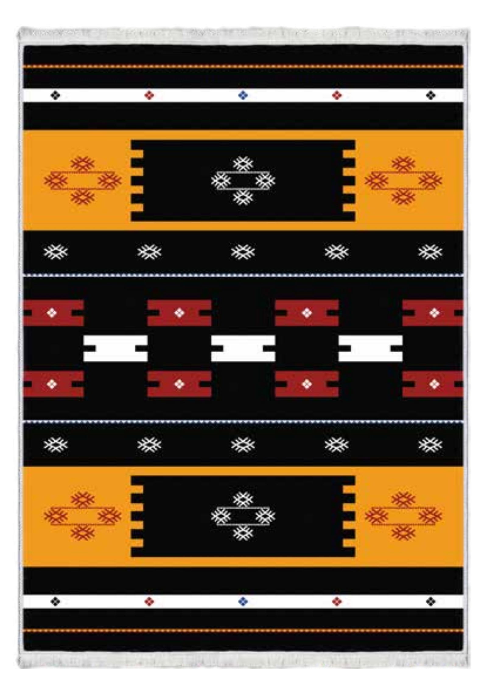 Geometrik Etnik Motifli Salon Halısı | FM-2409