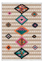 Etnik Serisi Geometrik Desenli Salon Halısı | D-163