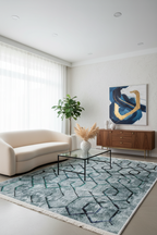 Çizgili Minimalist Salon Halısı | FM-2473
