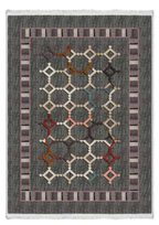 Nötr Tonlu Çizgi Desenli Halı | FM-2435